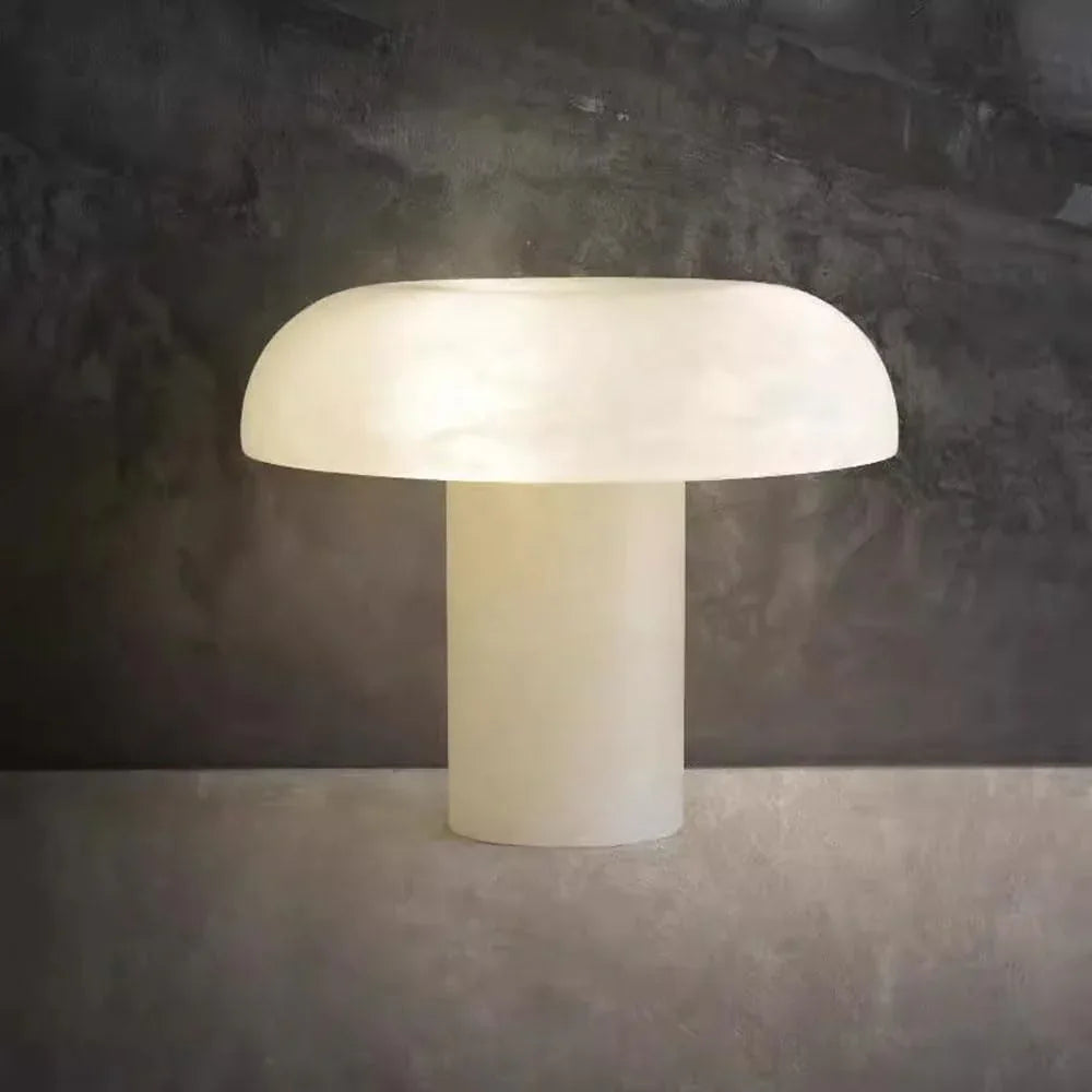 Audara-New Chinese Creative Bedroom Study Sofa Beside Desk Light White Simple H9.8” Marble Desk Lamp Office Library Living Room Decorative Table Lamp Dining Room Coffee Shop Lighting Fixture