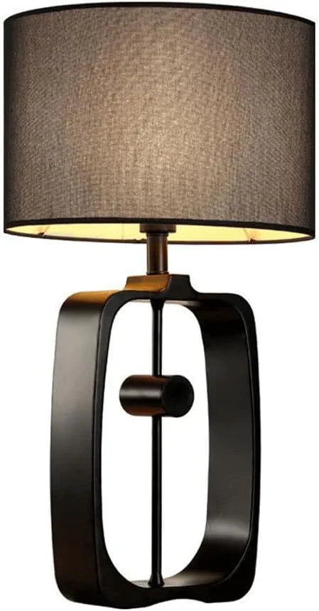 Audara-New Chinese Zen Living Room Hotel Desk Light Classical Elegant Metal Black Fabric Desk Lamp Study Room Teahouse Bedroom Bedside Table Lamp B&B Coffee Shop Mall Showcase Lighting Fixture