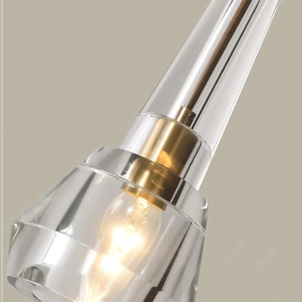 Audara-This 5-inch Crystal Pendant Light Features A Minimalist Bohemian Style and is Suitable for Various Settings Including Bedrooms, Hotels, Studies, Bedside Tables, Kitchen Islands, and Entryways.