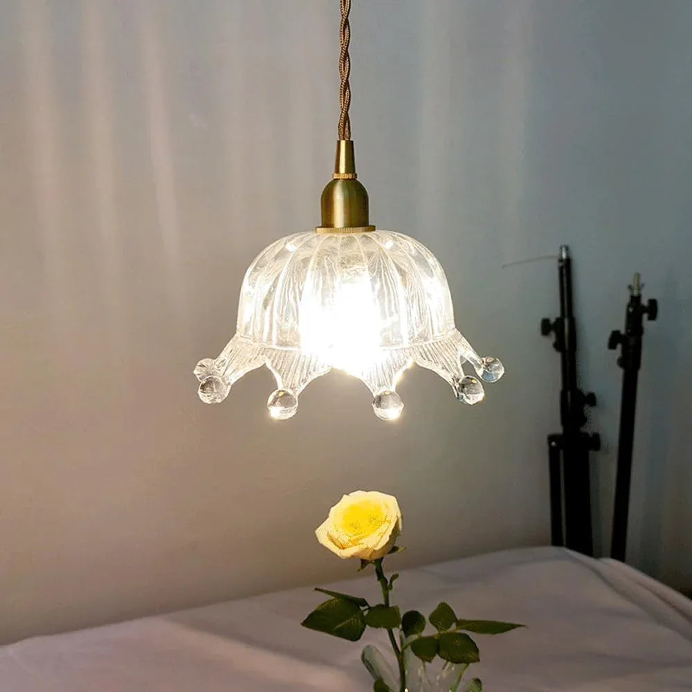 Audara-Crystal Pendant Light, 6-inch, Modern and Luxurious Style, Suitable for Lighting in Various Places Such As Bedrooms, Hotels, Restaurants, and Kitchen Islands.