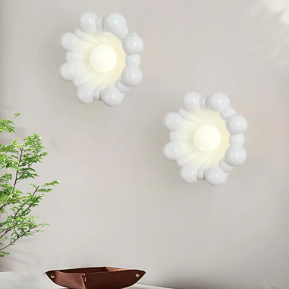 Audara-Scandinavian Cream Style Bedroom Wall Lamp Designer Creative Bed Head Wall Lights Living Room Backdrop Art Sconces Corridor Aisle Simple Decorative Mounted Lighting Fixture