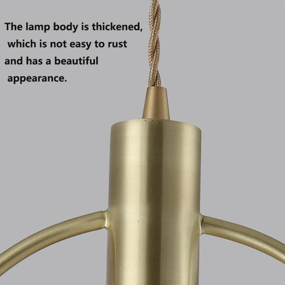 Audara-Modern Minimalist Aluminum Circle Pendant Light Personalized Creative Bedroom Bedside Hanging Lampe Kitchen Dining Room E27 Screw Chandeliers Living Room Sofa Background Decoration Lighting Fixture