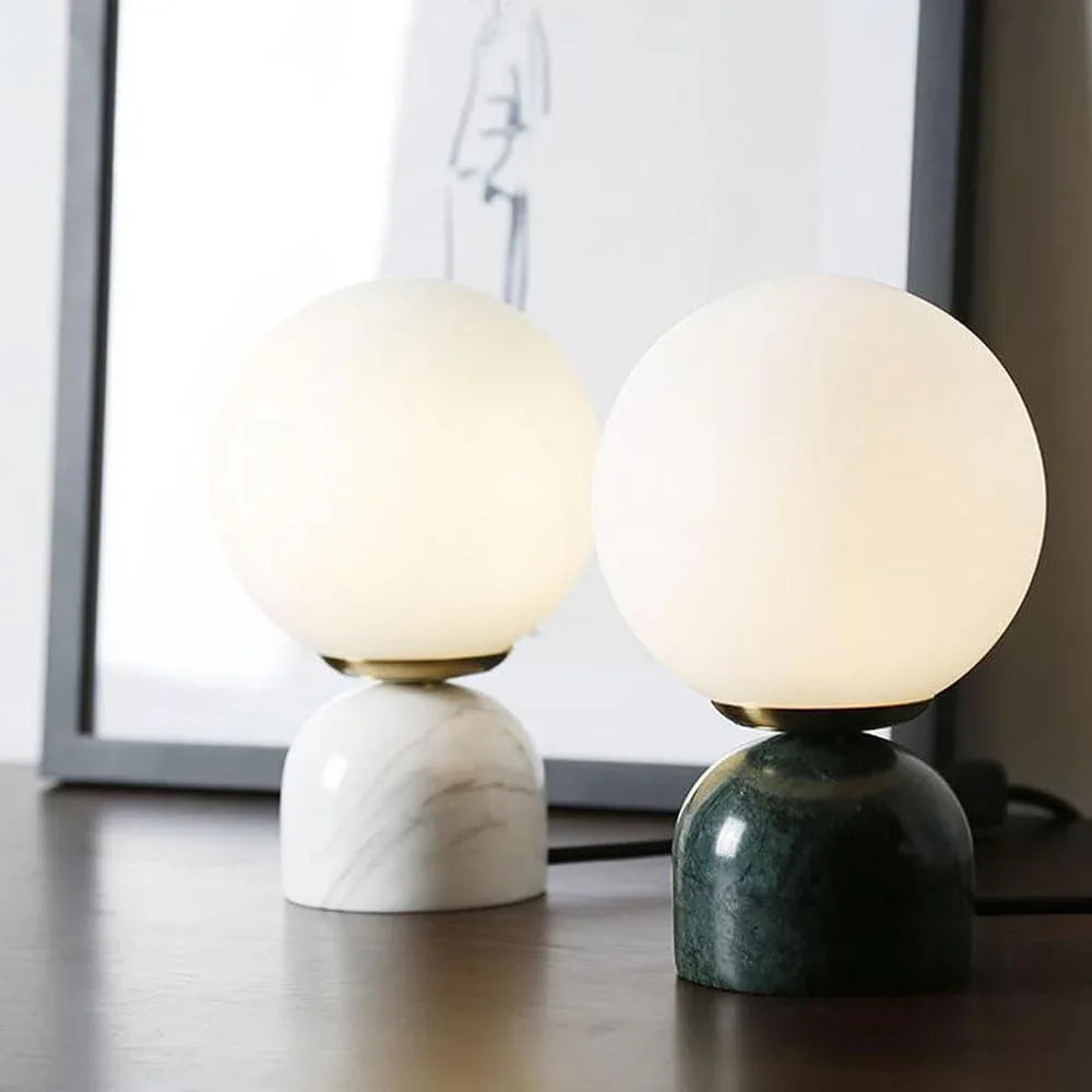 Audara-Scandinavian Minimalist Study Room Model Room Desk Light Personalized Luxury Marble Spherical Glass Desk Lamp Bar Restaurant Coffee Shop Farmhouse Lighting Fixture Bedroom Bedside Office Table Lamp