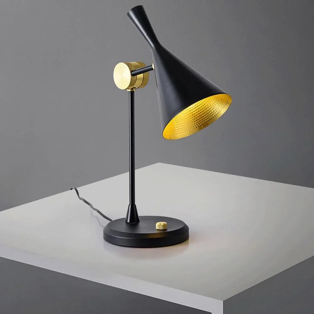 Audara-Postmodern Personality Study Office Desk Light Simple Creative Adjustable Black Metal Desk Lamp Bedroom Living Room Next to Sofa Table Lamp Warehouse Farmhouse Restaurant Lighting Fixture