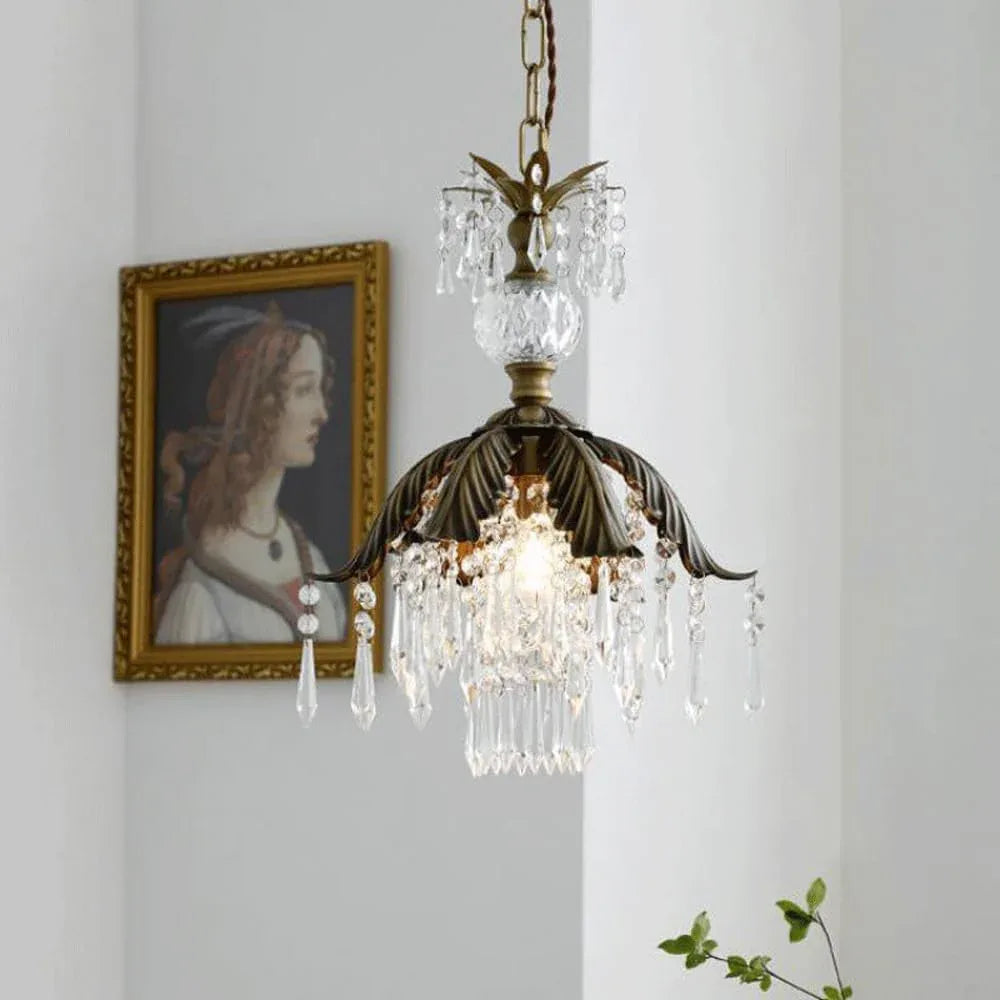 Audara-13-inch Crystal Chandeliers Chandeliers Suitable for Various Spaces Such As Bedrooms, Hotels, and Kitchen Islands Semi-Flush Mount Small Chandeliers for Living Rooms