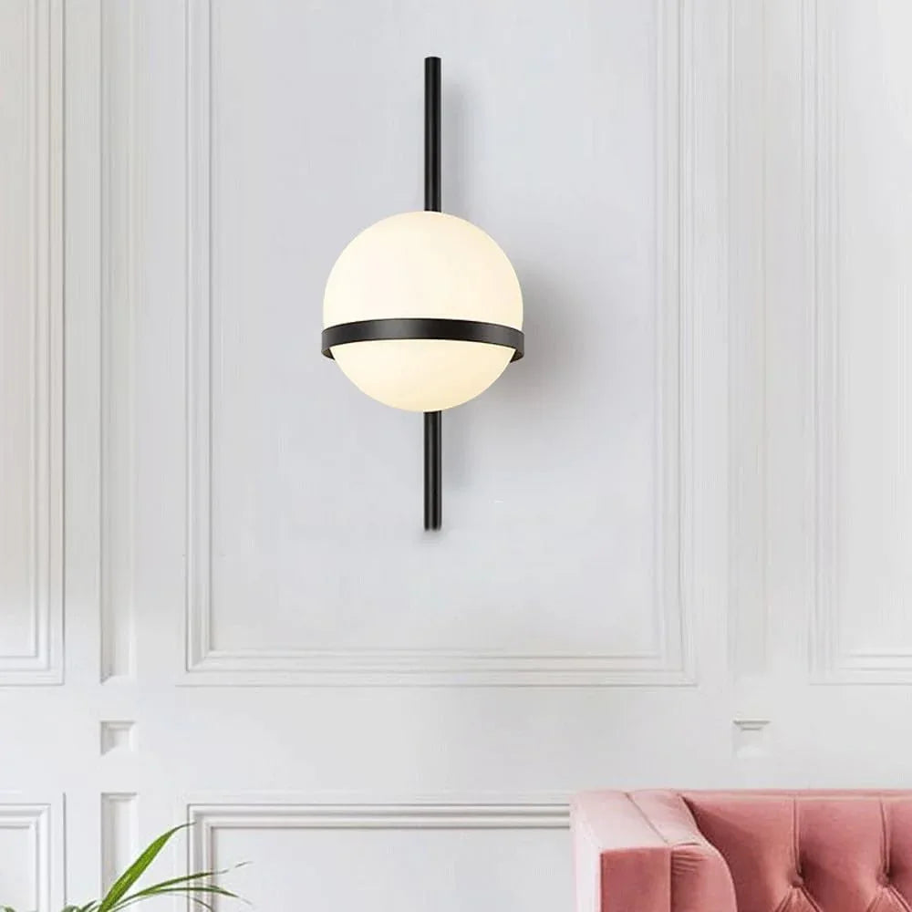 Audara-Scandinavian Simple Glass Wall Lamp Postmodern Living Room Bedroom Bedside Wall Lights Fashion Moon Creative Sconces Corridor Aisle Coffee Shop LED Mounted Lighting Fixture