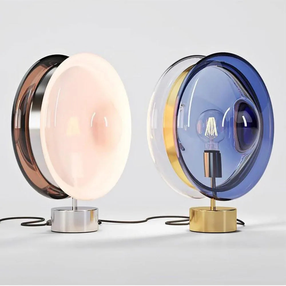 Audara-Postmodern Clerical Model Office Showroom Desk Light Coffee Shop Hotel Study Room Bedroom Desk Lamp Club Showroom Showroom Table Lamp Creative Luxury Light Glass Stainless Steel Lighting Fixture