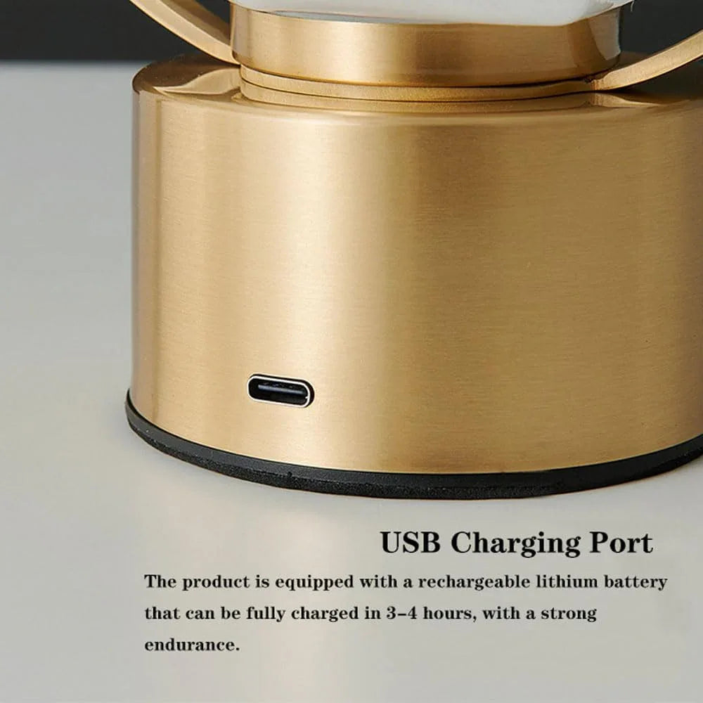 Audara-Postmodern Light Luxury Bedroom Bedside Desk Light Creative Personalized Portable Long Life H65 Copper Glass Desk Lamp Apartment Library Dormitory Table Lamp Camping Study Lighting Fixture