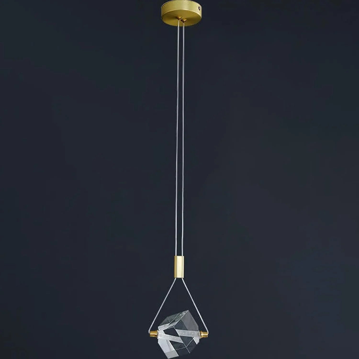 Audara-Small Crystal Pendant Light With Metallic Copper Accents, A Bedroom Bedside Decorative Lamp That Cleverly Blends Minimalist And Bohemian Styles. Suitable For Dining Rooms, Living Rooms, Entrywa