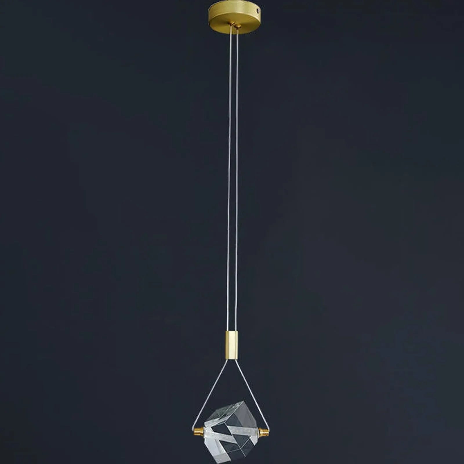 Audara-Small Crystal Pendant Light With Metallic Copper Accents, A Bedroom Bedside Decorative Lamp That Cleverly Blends Minimalist And Bohemian Styles. Suitable For Dining Rooms, Living Rooms, Entrywa B