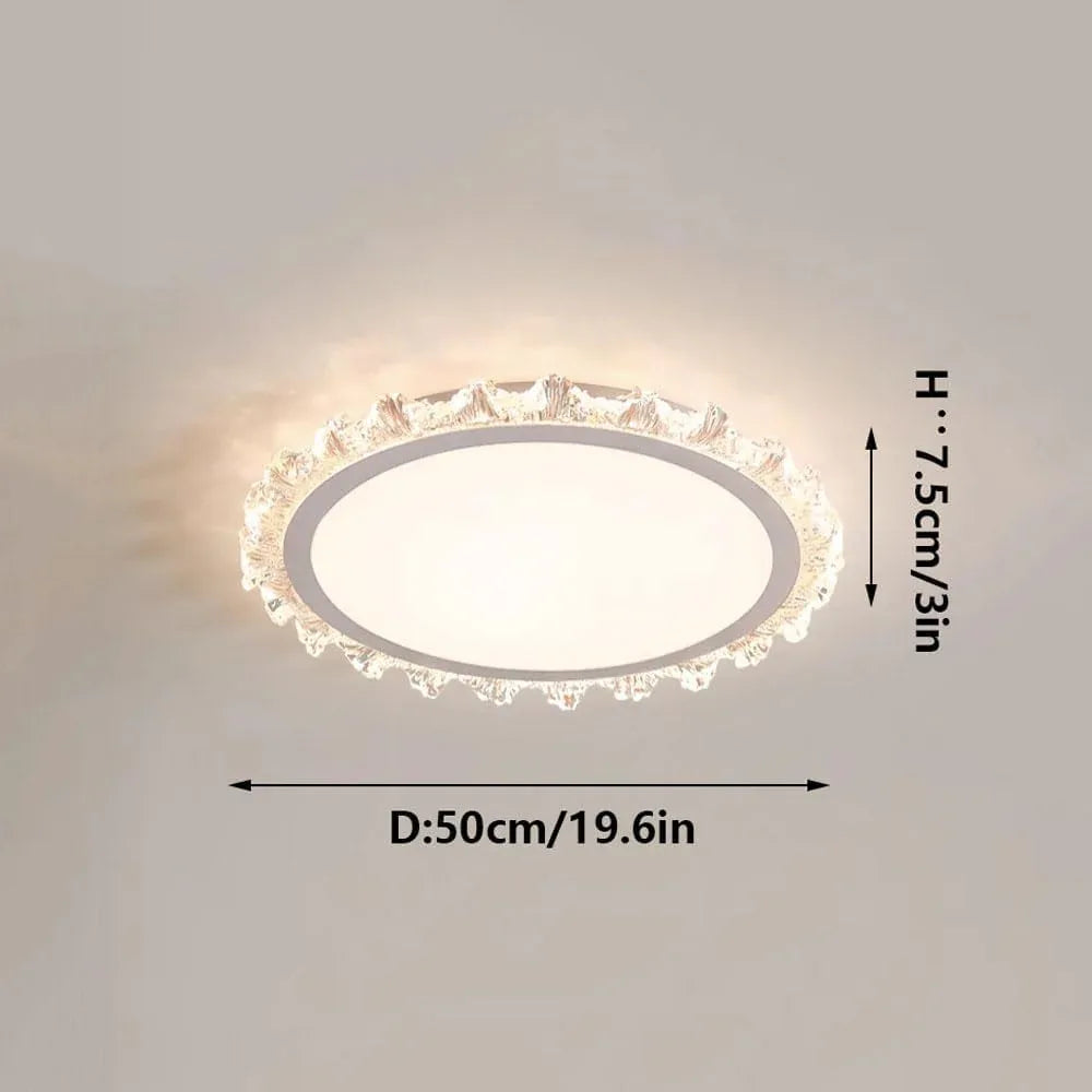 Audara-French Creative Flowers Ceiling Fixtures Cream Style Simple Living Room Bedroom Ceiling Light LED Highly Visible Eye Protection Ceiling Fixtures Light Luxury Variable Light Recessed Lighting Fixture