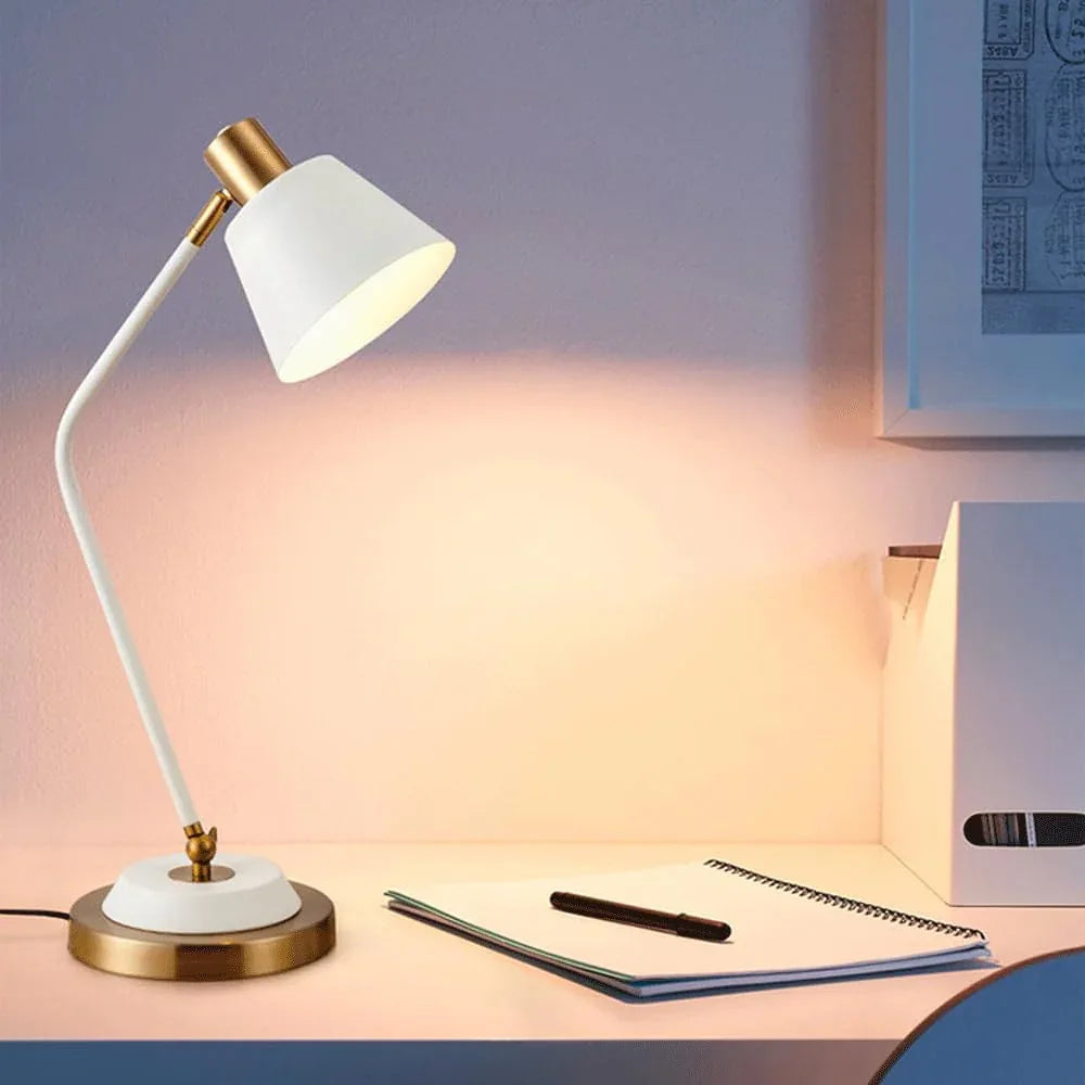 Audara-Scandinavian Modern Hotel Bedroom Desk Light Creative Atmosphere Bedroom Bedside Office Desk Lamp Black Gooseneck Metal Table Lamp Warehouse Bar Dormitory Apartment Lighting Fixture