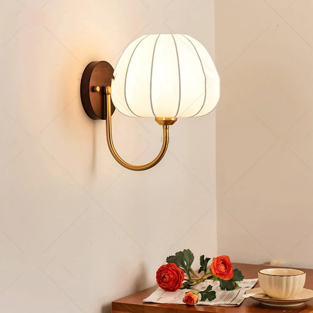 Audara-French Medieval Wall Lamp Bedroom Bedside Wall Lights Retro Wabi-sabi Wind Ambience Sconces Creative B&B Hotel Silk Mounted Lighting Fixture