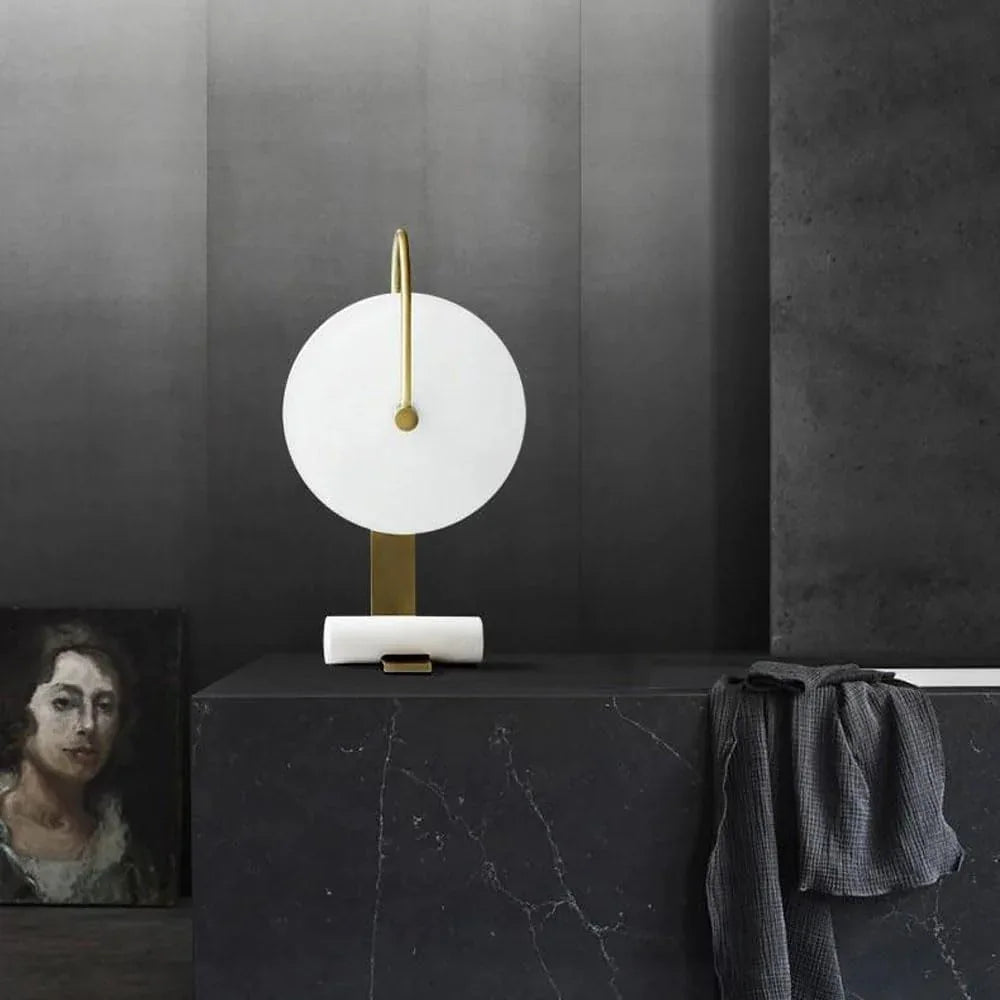 Audara-Scandinavian Simple Model House Designer Desk Light Creative High-end Marble Desk Lamp Mall Hotel Front Desk Showroom Lighting Fixture Bedroom Study Living Room Table Lamp
