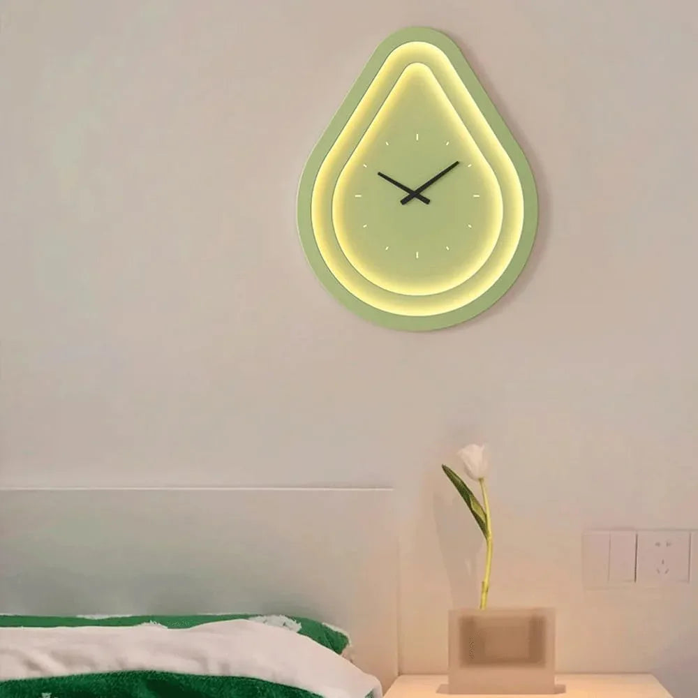 Audara-Modern Simple Clock Wall Lamp Children's Room Creative Background Wall Lights Cartoon Eye Protection Decorative Sconces Aisle Corridor Stairs Mounted Lighting Fixture