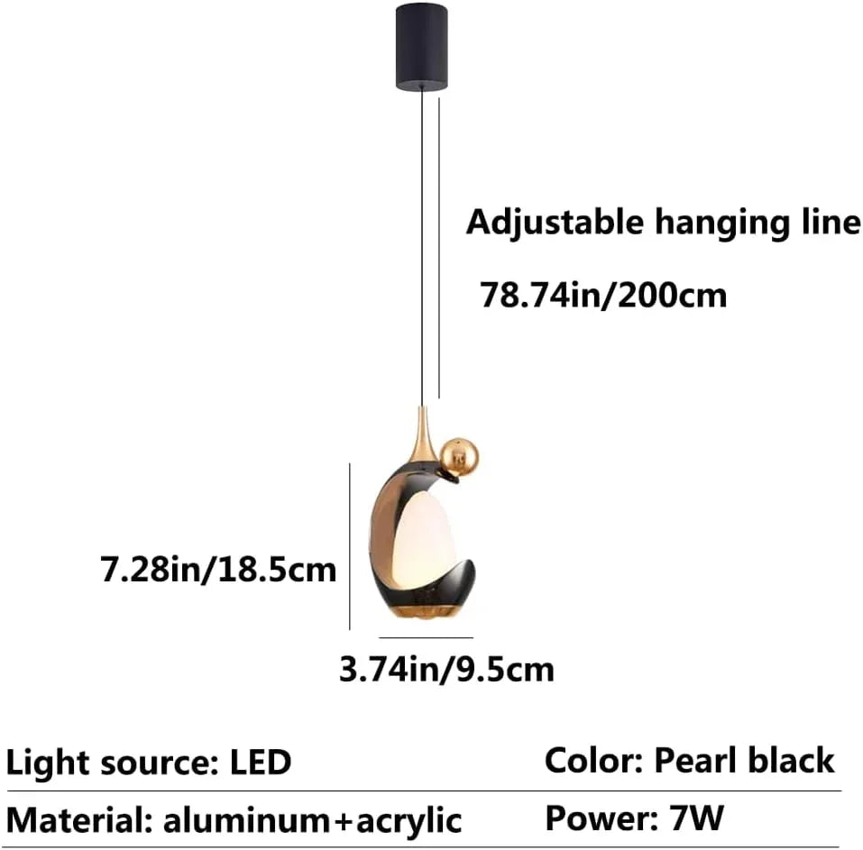 Audara-Modern Simple Liftable 3000K Warm Light Pendant Lightled Creative Light Luxury Bedside Chandeliers 3.74in Three Colors Available HangingLamp Bedroom Hallway Entryway Decor Lighting Fixture