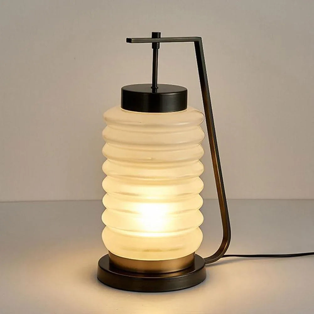 Audara-New Chinese Creative Living Room Study Desk Light Simple Modern White Glass Desk Lamp Restaurant Mall Coffee Shop Decoration Lighting Fixture Farmhouse Apartment Bedroom Table Lamp