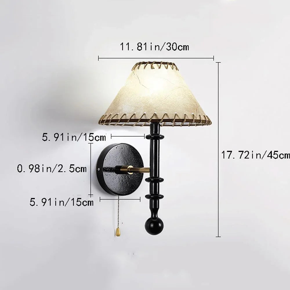 Audara-Japanese Wabi Sabi Style Headboard Wall Lamp Modern Minimalist Wooden Style Wall Lights Hallway Foyer Background Wall Sconces Living Room Bedroom Study Art Mounted Lighting Fixture