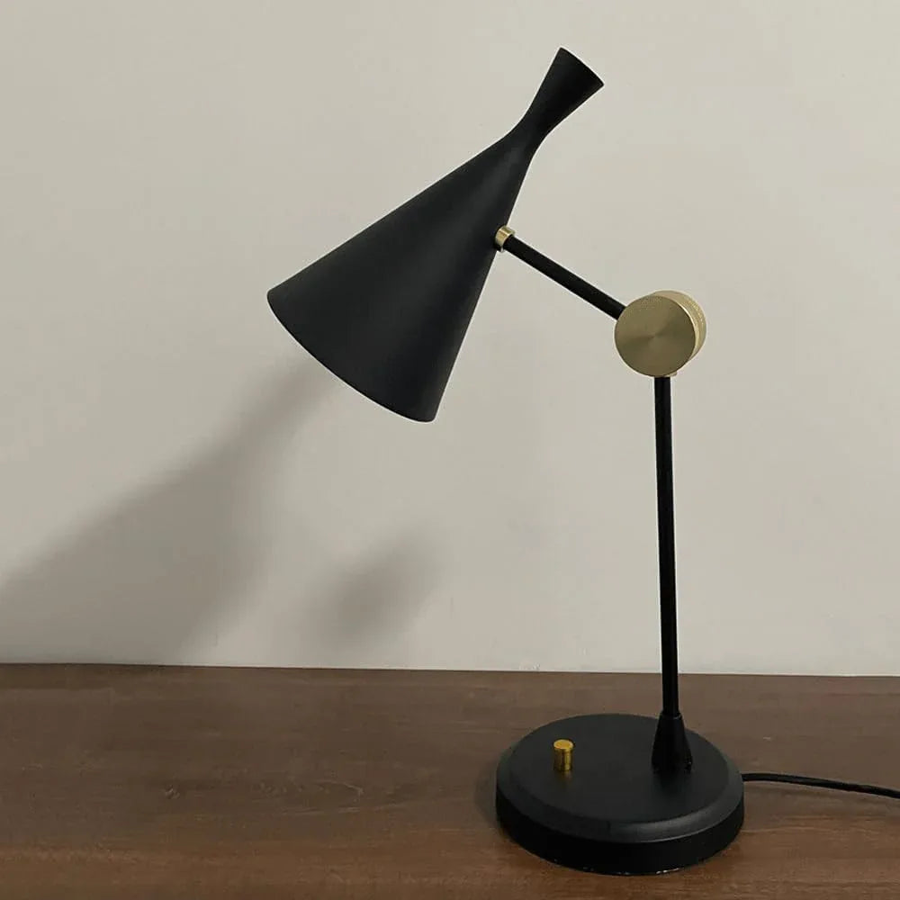 Audara-Postmodern Personality Study Office Desk Light Simple Creative Adjustable Black Metal Desk Lamp Bedroom Living Room Next to Sofa Table Lamp Warehouse Farmhouse Restaurant Lighting Fixture
