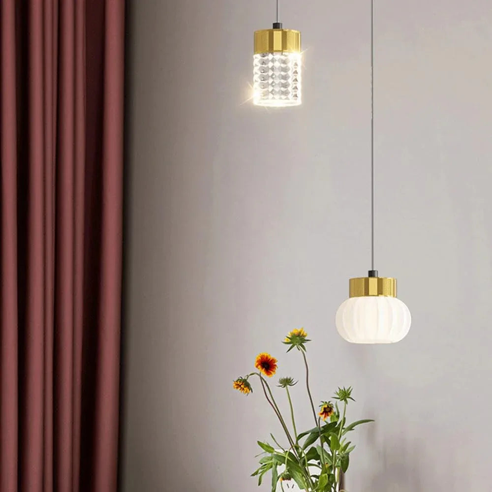 Audara-Small Double-Headed Pendant Light, Decorative Lamp, Bohemian Style, European Minimalist Style, Suitable for Bedrooms, Hotels, Entryways, Kitchen Islands, and Other Scenarios.