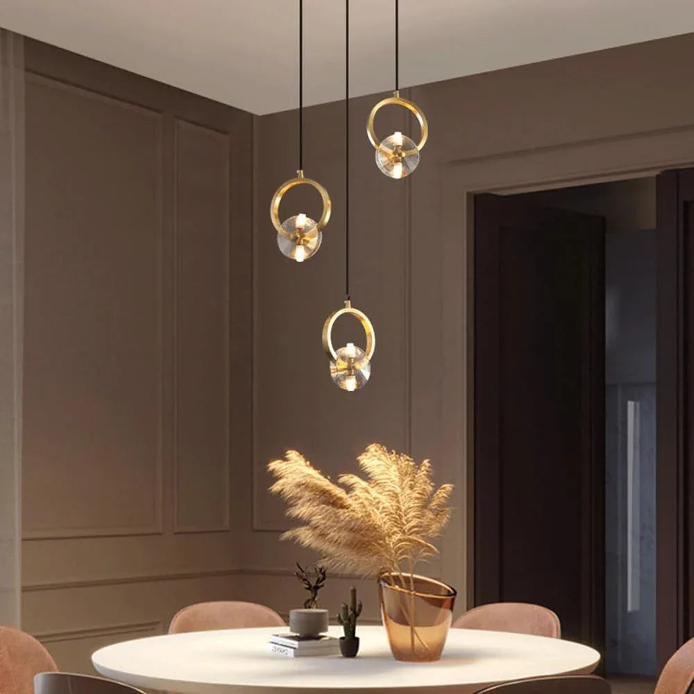 Audara-Crystal Pendant Light, 6-inch, Bohemian Style, Creative Decorative Lamp, Suitable for Various Spaces Such As Bedrooms, Hotels, Studies, Living Rooms, Kitchen Islands, and Entryways.