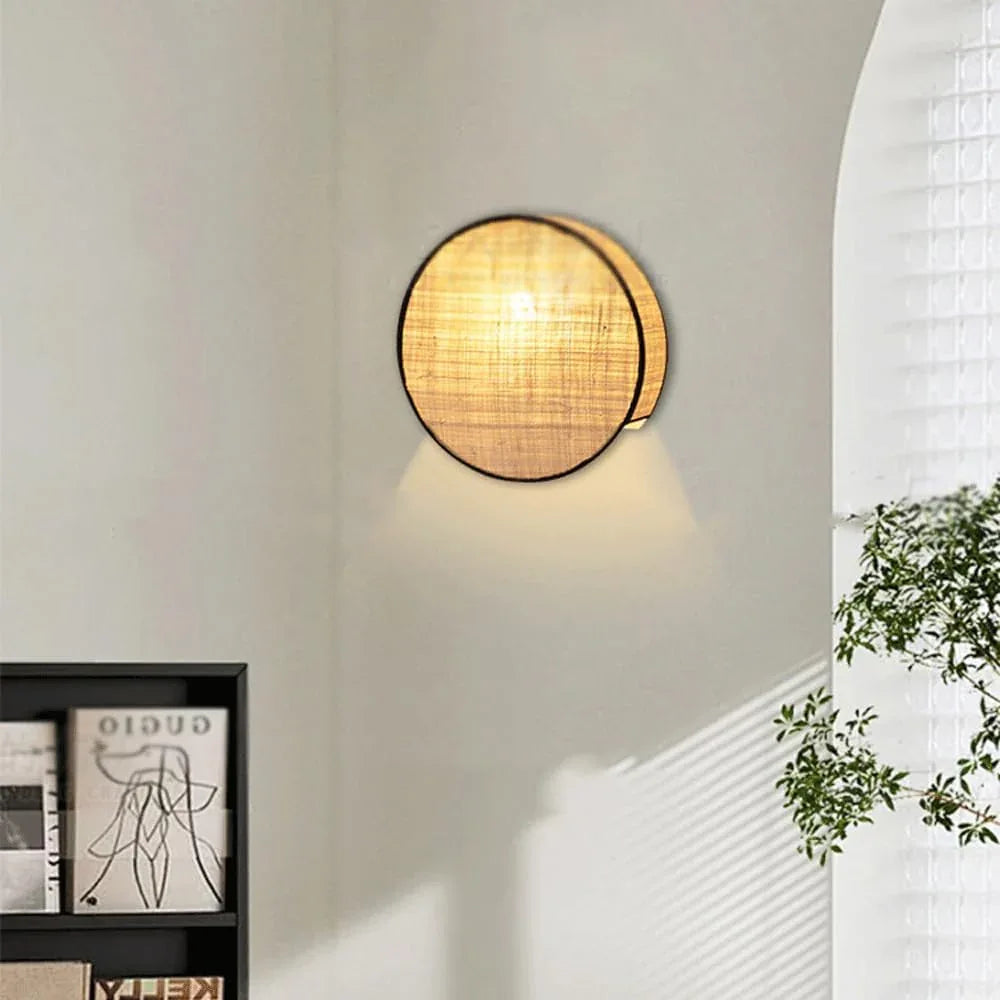 Audara-Japanese Creative Spherical Wall Lamp Bedroom Bedside Single Head Ambiance Wall Lights Living Room Dining Room B&B Sconces Medieval Simple Decoration Mounted Lighting Fixture