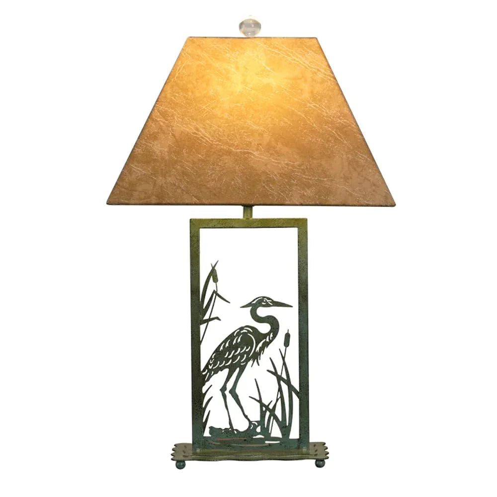 Audara-American Retro Dressing Table Bedroom Study Tea Room Desk Light Classic High-end Metal Parchment Desk Lamp Farmhouse Villa Restaurant Cafe Lighting Fixture Living Room Background Wall Table Lamp Green Birdie