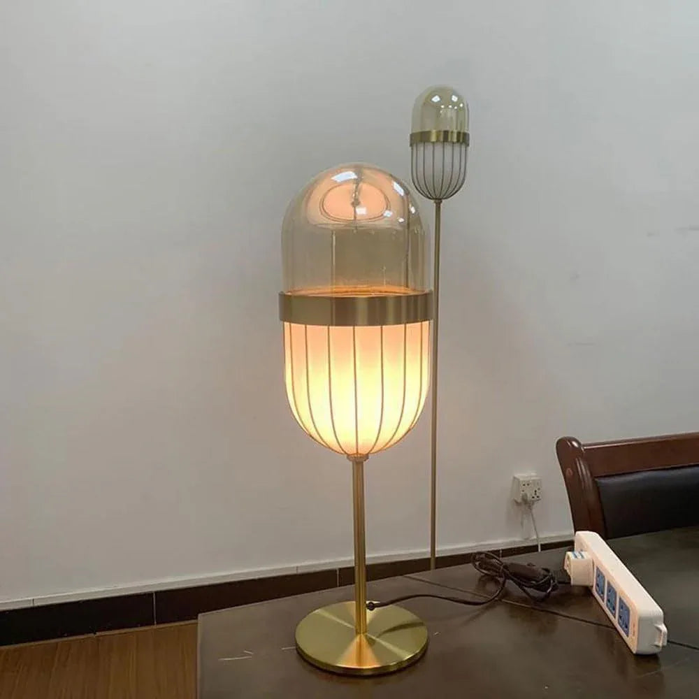 Audara-Scandinavian Fashion Sample Room Showroom Kitchen Desk Light Creative Luxury Glass Metal Desk Lamp Bedroom Study Room Living Room Sofa Table Lamp Apartment Hotel Front Desk Dormitory Lighting Fixture