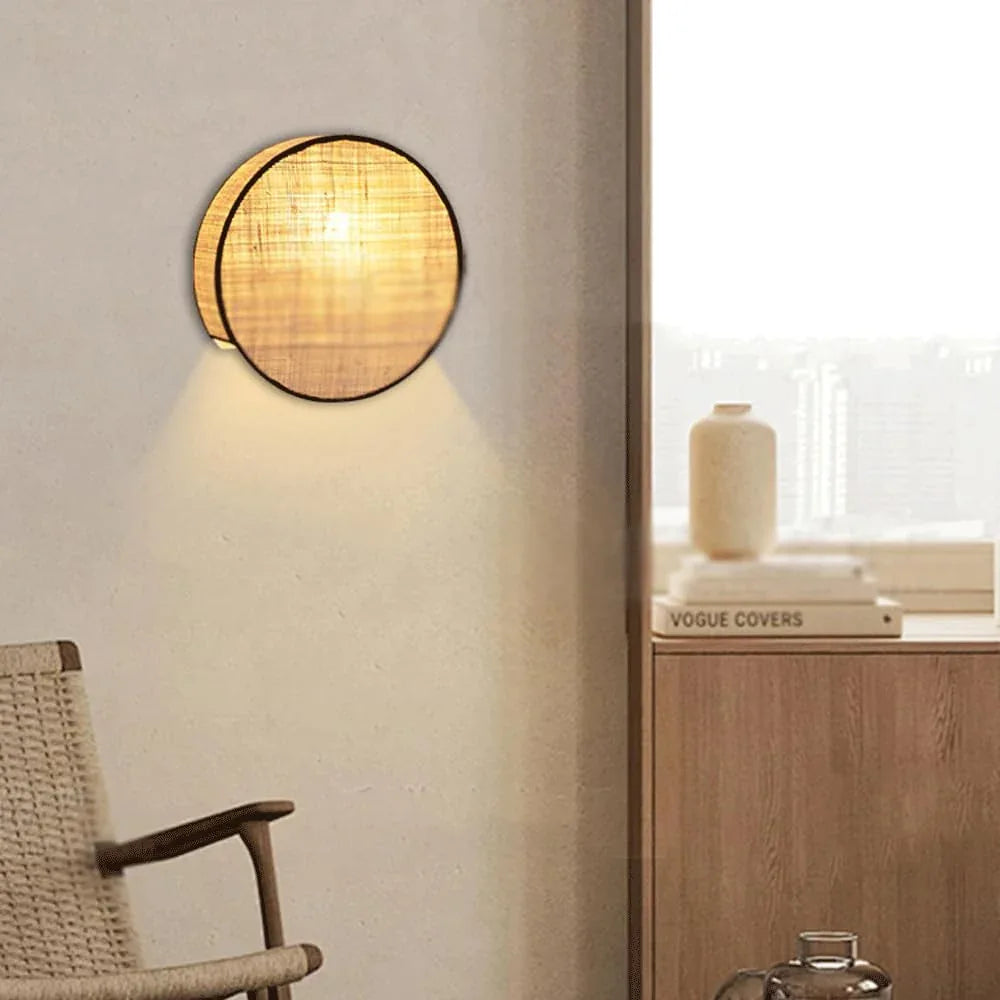 Audara-Japanese Creative Spherical Wall Lamp Bedroom Bedside Single Head Ambiance Wall Lights Living Room Dining Room B&B Sconces Medieval Simple Decoration Mounted Lighting Fixture
