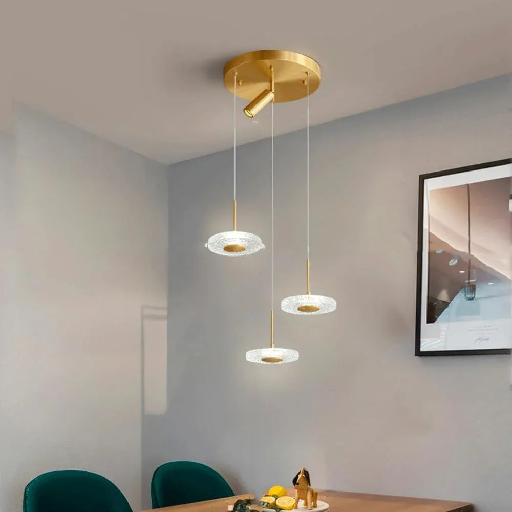 Audara-4-in Crystal Pendant Light, Decorative Lighting Fixture, Bohemian Style, European Minimalist Style, Suitable for Bedrooms, Hotel Entryways, Kitchen Islands, and Other Scenarios.