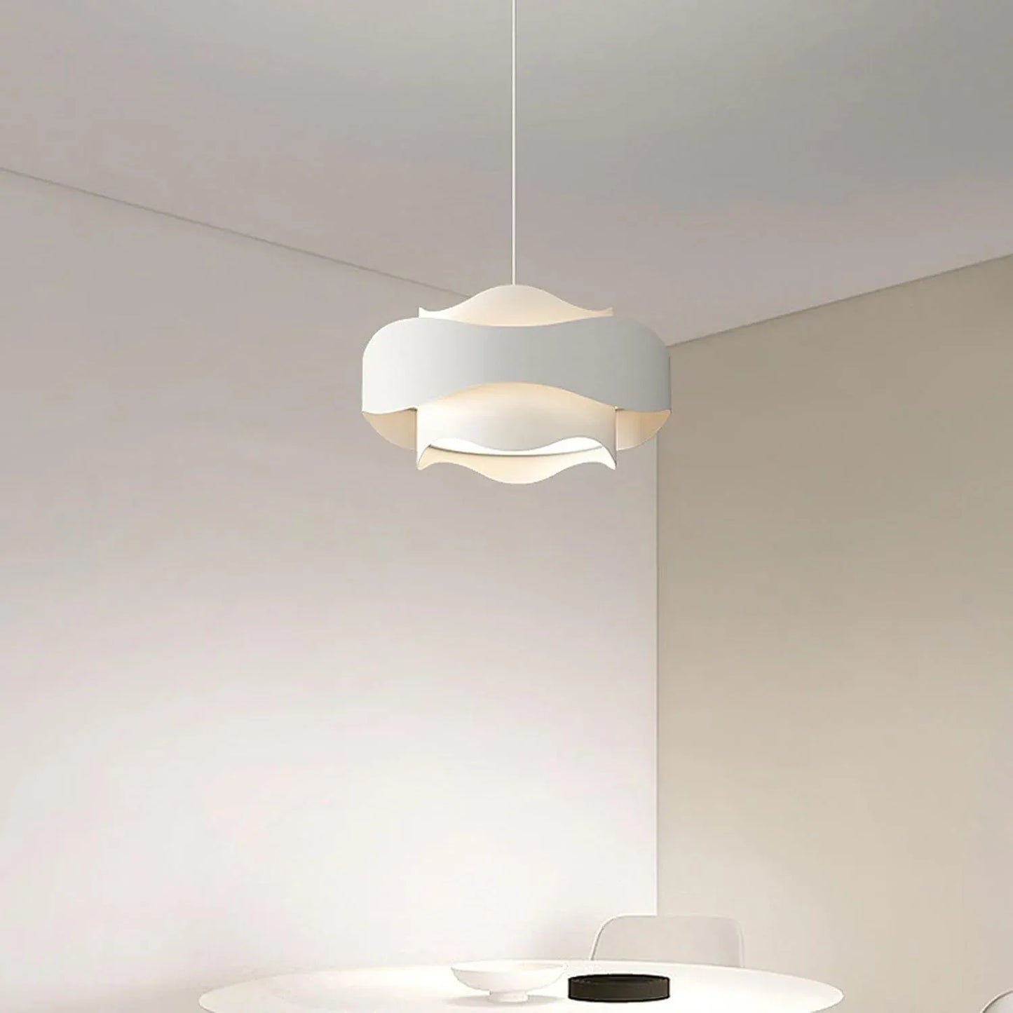 Audara-Iron Art Acrylic Pendant Light Modern Simple Adjustable Hanging Lamp LED Creative Bar Dining Room Chandelier Scandinavian Ins Style Bedroom Study Lighting Fixture