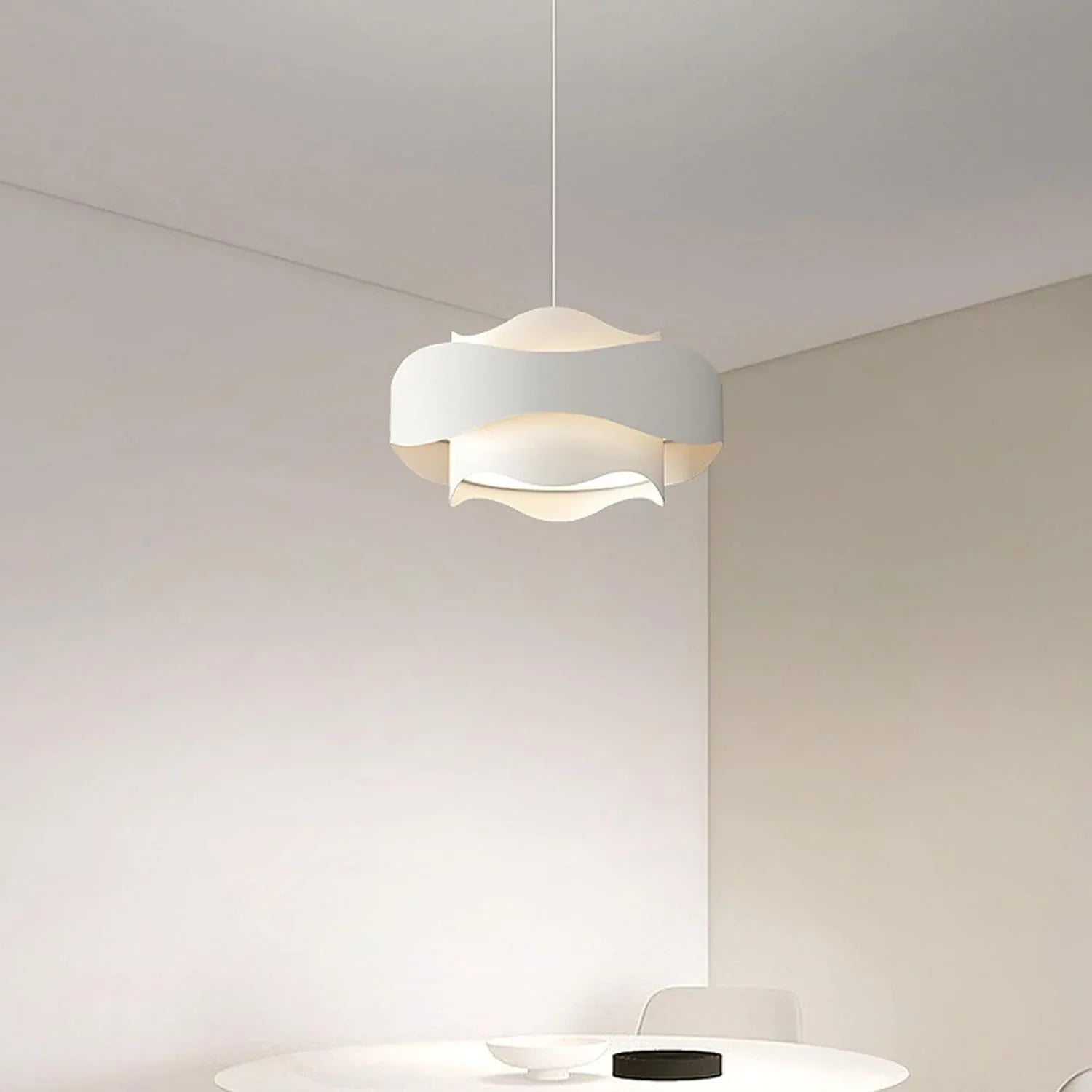 Audara-Iron Art Acrylic Pendant Light Modern Simple Adjustable Hanging Lamp LED Creative Bar Dining Room Chandelier Scandinavian Ins Style Bedroom Study Lighting Fixture