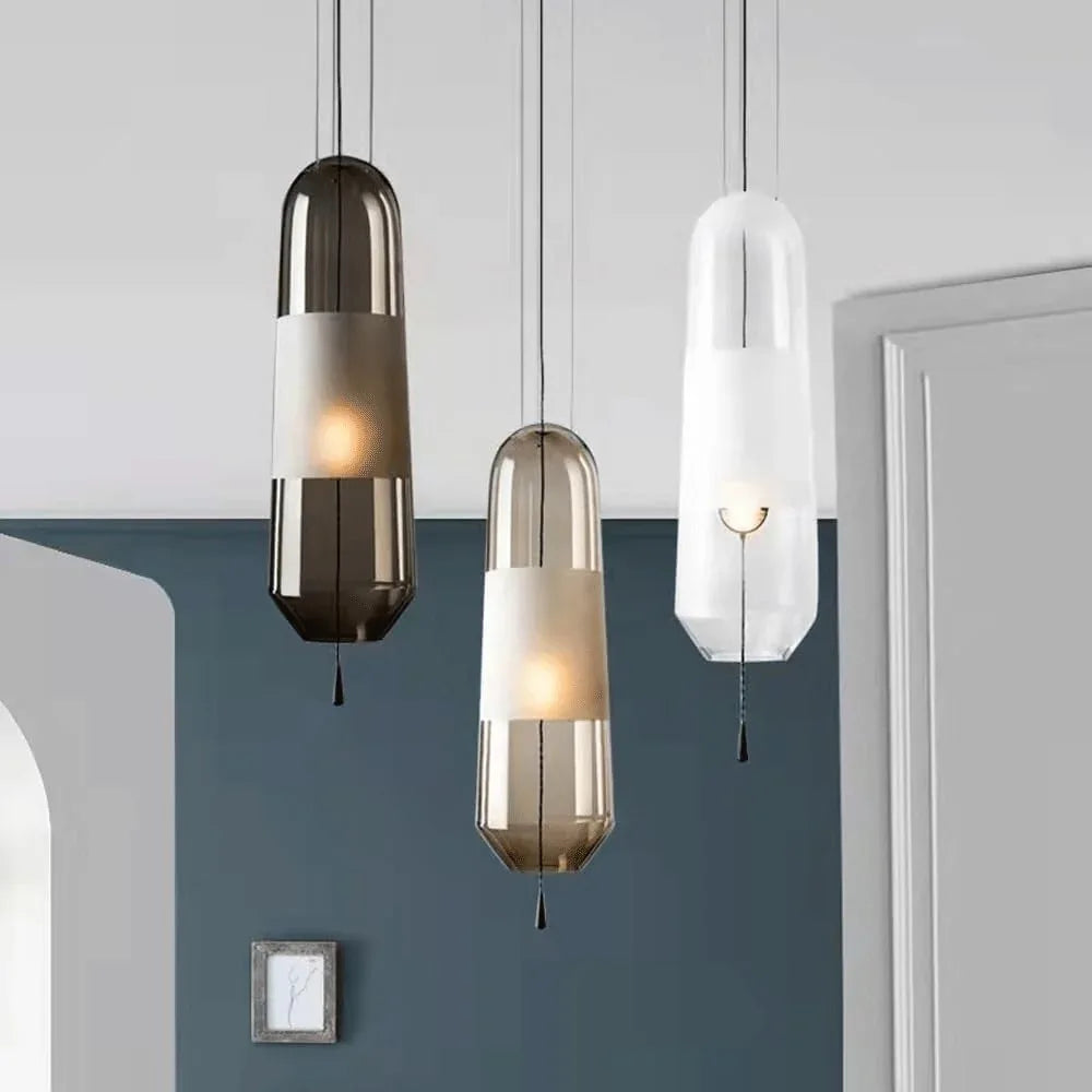 Audara-5-inch Minimalist French-Style Crystal Pendant Light, Suitable for Multiple Scenarios Including Bedroom, Bedside, Hotel, Entryway, and Kitchen Island. Modern Bohemian Style.