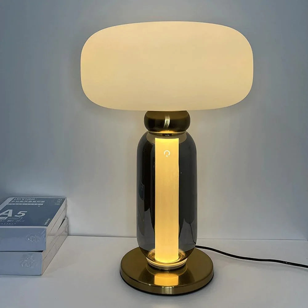 Audara-Modern Simple Bedroom Bedside Desk Light Luxury Living Room Office Study Room Desk Lamp Scandinavian Glass Table Lamp Cafe Hotel B&B Club Mall Farmhouse Restaurant Lighting Fixture