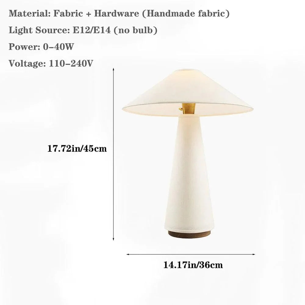 Audara-American Handmade Hotel Room Desk Light Warm French White Fabric Desk Lamp Children's Room Bedroom Bedside Table Lamp Office Coffee Shop Farmhouse B&B Villa Lighting Fixture