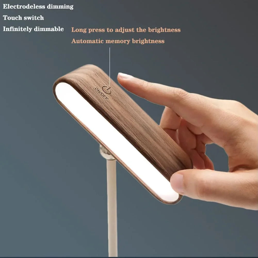 Audara-Minimalist Magnetic Adjustable Angle Solid Wood Desk Light Creative Rechargeable Handheld Small Wall Lamp Desk Lamp Dorm Room Dorm Room Bedroom Bed Small Table Lamp Restaurant Lighting Fixture