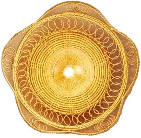 Audara-Original Bamboo Woven Wall Lamp Chinese Bamboo Art Simple Wall Lights Japanese Zen Tea Room Restaurant Sconces Hand Woven 11.42in Art Mounted Lighting Fixture