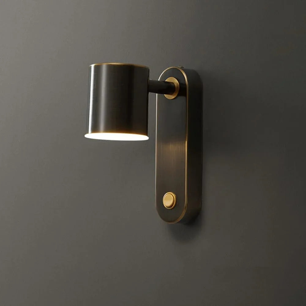 Audara-Scandinavian Light Luxury All Copper Wall Lamp Simple Living Room Background Wall Lights Rotatable Bedroom Bedside Sconces Aisle Corridor Entrance Mounted Lighting Fixture