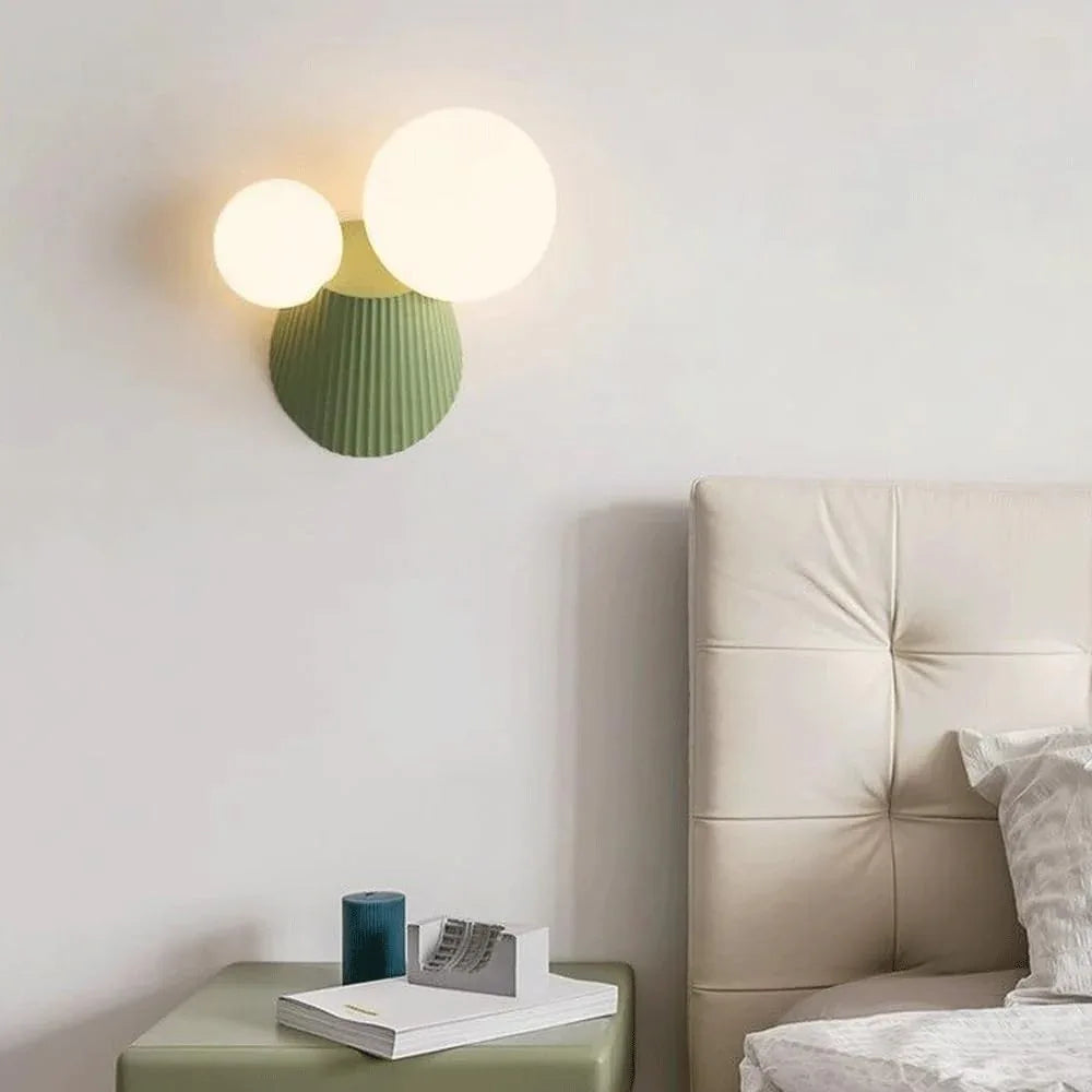 Audara-Antique Simple Wall Lamp Scandinavian Cream Wind Bedroom Wall Lights Children's Room Study Room Bedside Sconces New Creative Resin Mounted Lighting Fixture