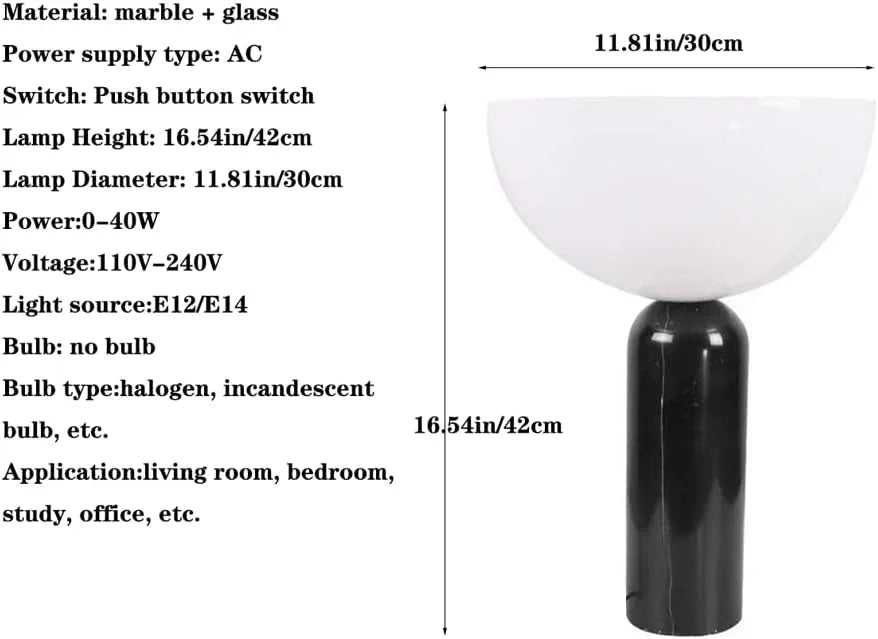 Audara-Scandinavian Minimalist Bedroom Bedside ReadDesk Light Creative Design Glass Marble Desk Lamp Living Room Counter Study Office Table Lamp Hotel Front Desk B&B Clubhouse Lighting Fixture