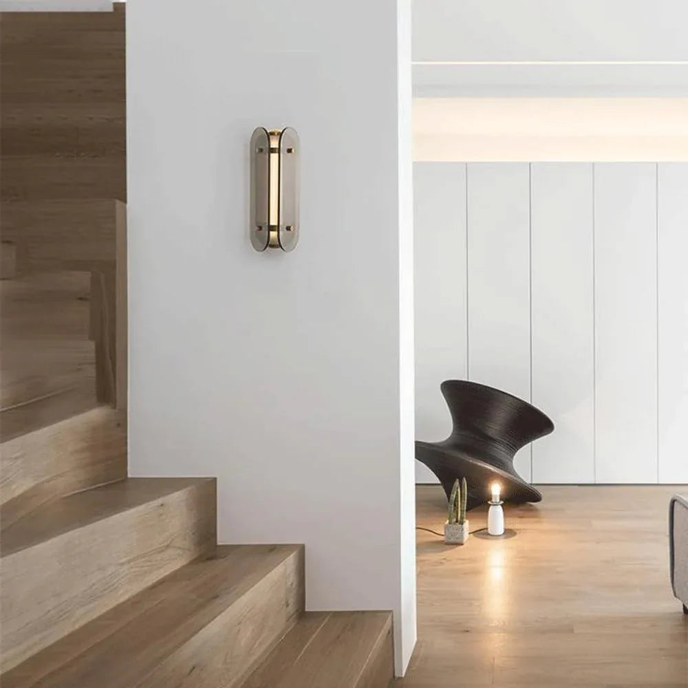 Audara-Scandinavian Simple Bedside Wall Lamp Personalised Bedroom Glass Wall Lights Living Room Background Wall Sconces Aisle Corridor Entrance Mounted Lighting Fixture