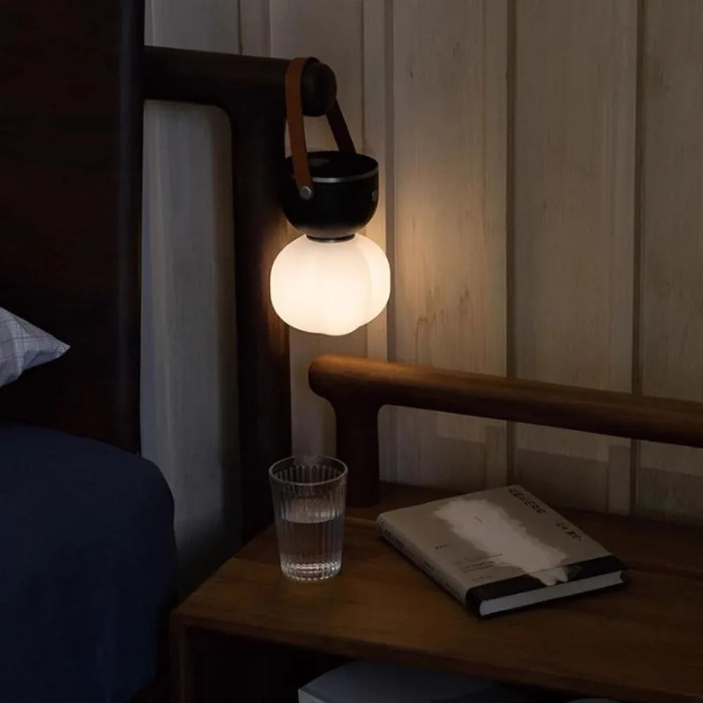 Audara-Creative Portable Hanging Camping Timber Desk Light Cute Warm Bedroom Bedside Study Desk Lamp Office Restaurant Coffee Shop Table Lamp Dormitory Dessert Shop Lighting Fixture