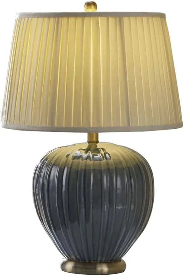 Audara-New Chinese Living Room Restaurant Hotel Front Desk Light American Simple Bedroom Bedside Reading Desk Lamp Warm Ceramic Fabric Table Lamp Club Mall Front Desk Cafe Lighting Fixture