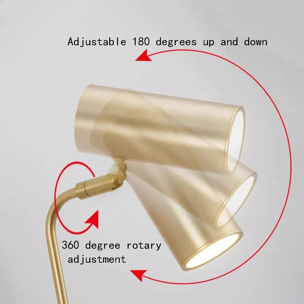 Audara-Rotatable Bedroom Bedside Wall Lamp Scandinavian Living Room Wall Lights Light Luxury Creative Staircase Sconces Aisle Corridor Metal Mounted Lighting Fixture