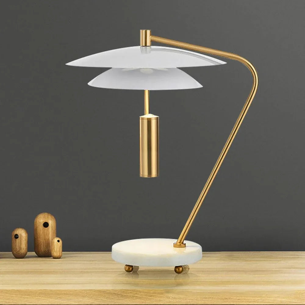 Audara-Scandinavian Simple Living Room Bedroom Desk Light Fashion Marble Glass Desk Lamp Showcase Counter Sofa Bedside Table Lamp Bar Hotel Front Desk Coffee Shop Lighting Fixture