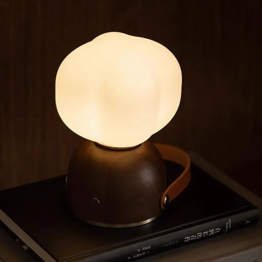 Audara-Creative Portable Hanging Camping Timber Desk Light Cute Warm Bedroom Bedside Study Desk Lamp Office Restaurant Coffee Shop Table Lamp Dormitory Dessert Shop Lighting Fixture