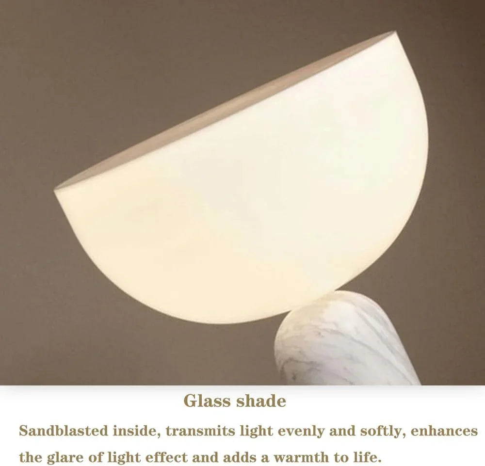 Audara-Scandinavian Minimalist Bedroom Bedside ReadDesk Light Creative Design Glass Marble Desk Lamp Living Room Counter Study Office Table Lamp Hotel Front Desk B&B Clubhouse Lighting Fixture