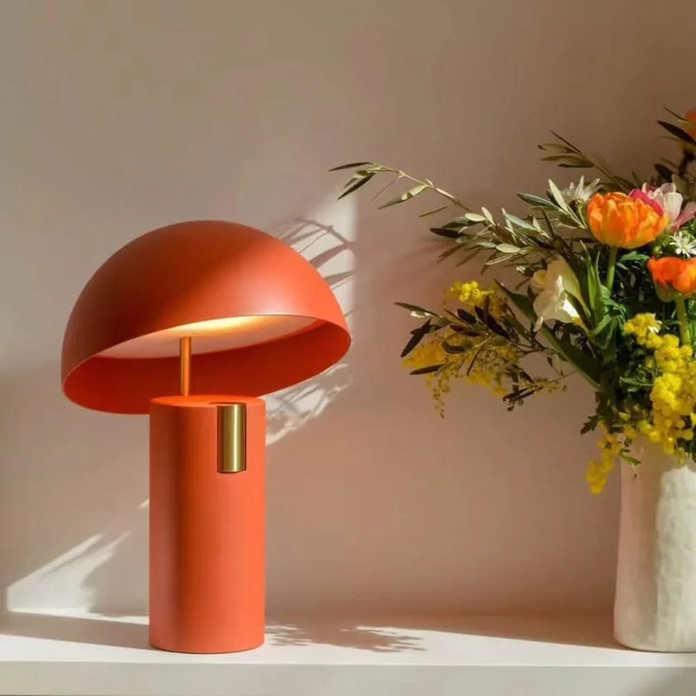 Audara-Scandinavian Simple Hotel Hall Restaurant Decorative Desk Light Creative Personalized Mushroom Shaped Metal Desk Lamp Living Room Study Bedroom Table Lamp Farmhouse Villa Lighting Fixture