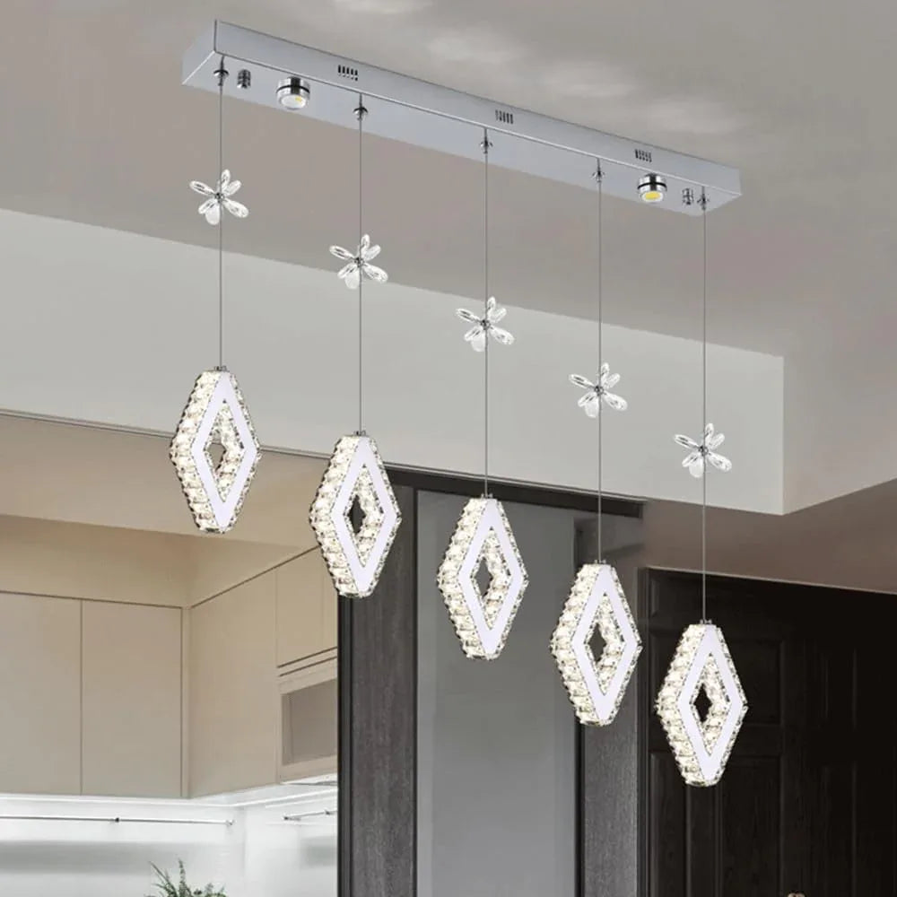 Audara-Crystal Pendant Light, 5-inch, Creative Decorative Lamp. Suitable for Modern, Minimalist, Bohemian, and European Styles. Ideal for Bedrooms, Hotel Rooms, Kitchens, Islands, Entryways, Etc.