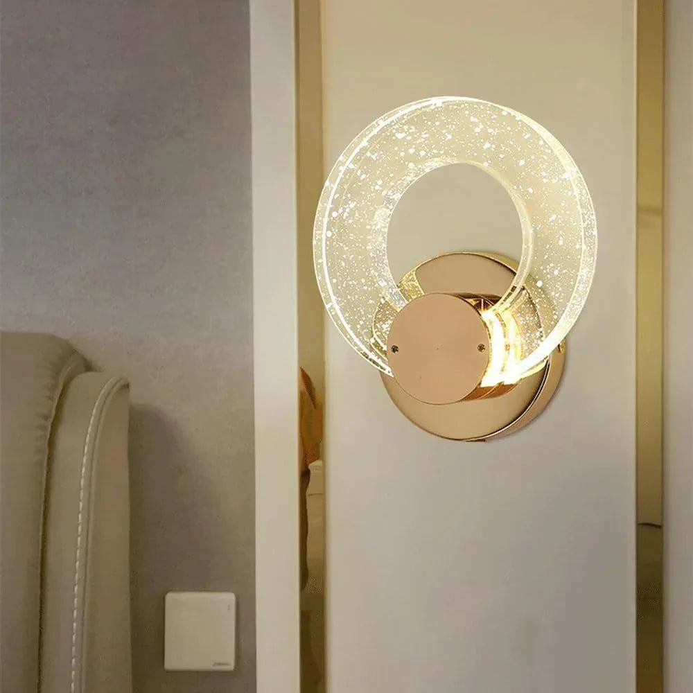 Audara-Scandinavian Light Luxury Art Wall Lamp Bedroom Bedside Crystal Wall Lights Living Room Dining Room Background Wall Sconces Aisle Dresser LED Mounted Lighting Fixture